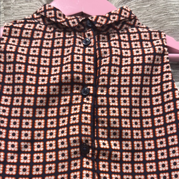 Janie and Jack Orange and Navy Patterned Tank Top - Picture 7 of 8